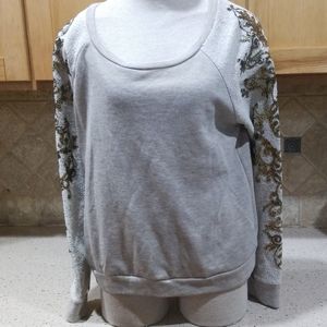 Black Brad long sleeved foil trimmed shirt